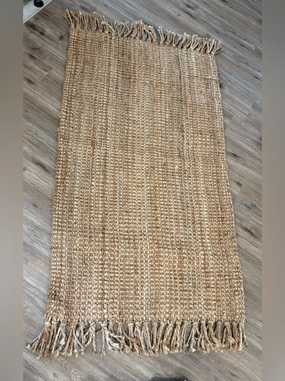 Handwoven Natural Jute Door Mat - Tan